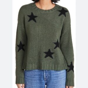 Rails Olive Sweater with Black Star Accents